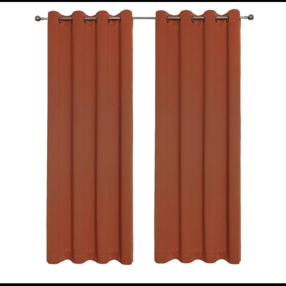 Kate Aurora 2 pack Orange Blackout Curtains